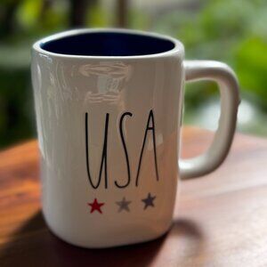 Rae Dunn USA 4th of July Mug | Patriotic Ceramic Coffee Cup | American Stars
